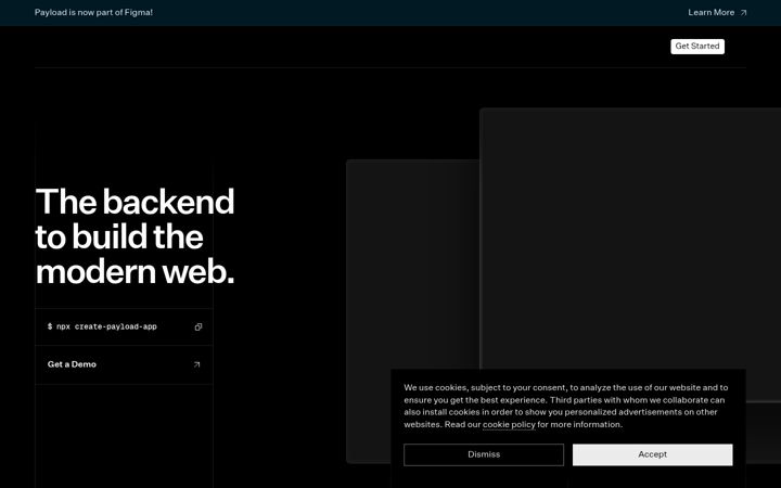 Screenshot of payloadcms.com