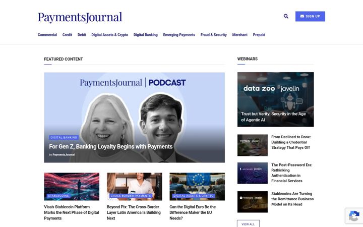 Screenshot of paymentsjournal.com