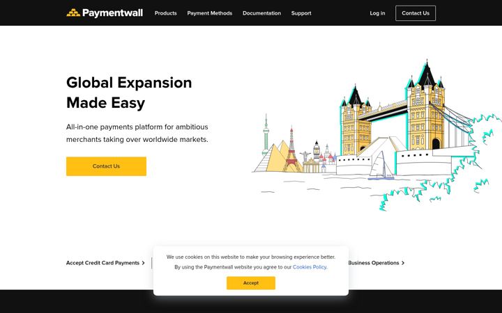 Screenshot of paymentwall.com