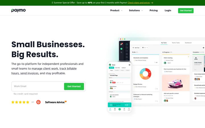 Screenshot of paymoapp.com