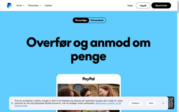 Screenshot of paypal.com