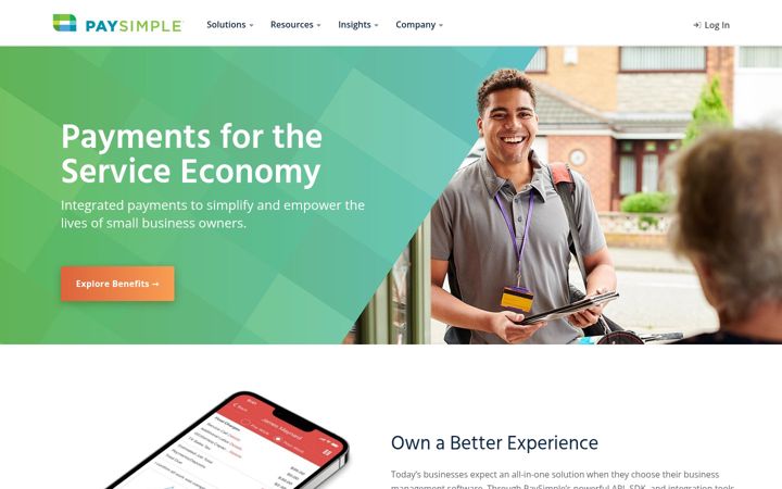 Screenshot of paysimple.com