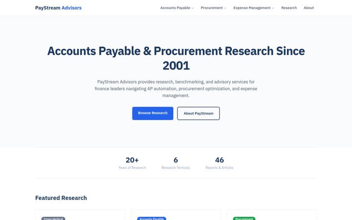 Ekrano kopija paystreamadvisors.com