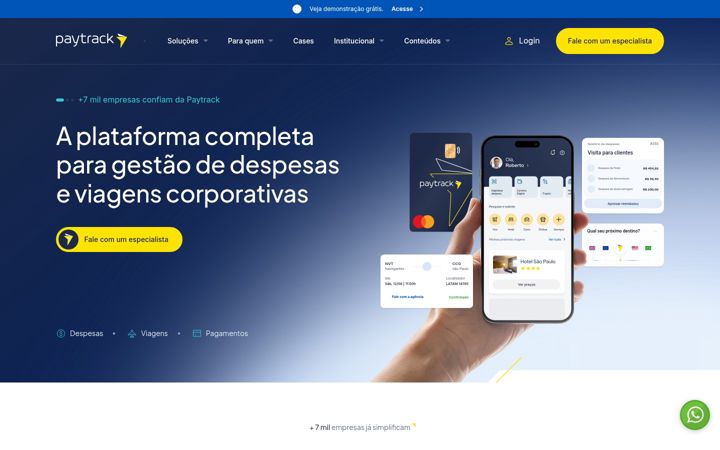 Screenshot of paytrack.com.br