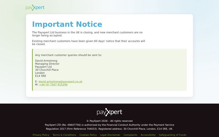 Screenshot di payxpert.co.uk