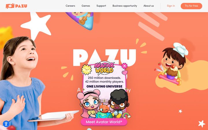 Screenshot of pazugames.com