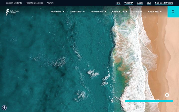 Screenshot di pba.edu