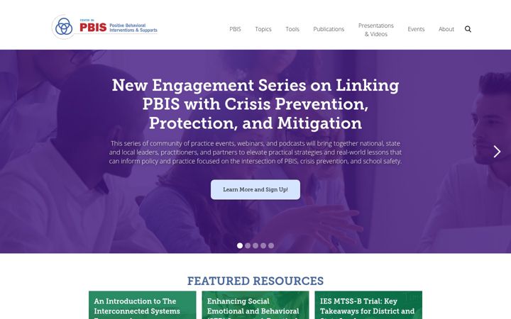 Screenshot of pbis.org