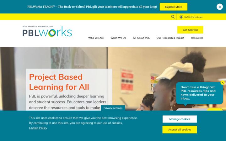 Screenshot of pblworks.org