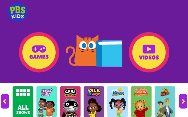 Screenshot ta' pbskids.org