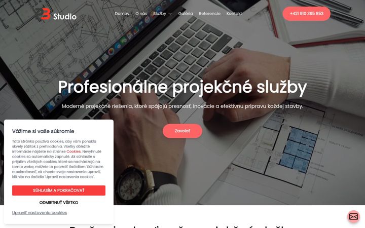 Screenshot stránky pbstudio.sk