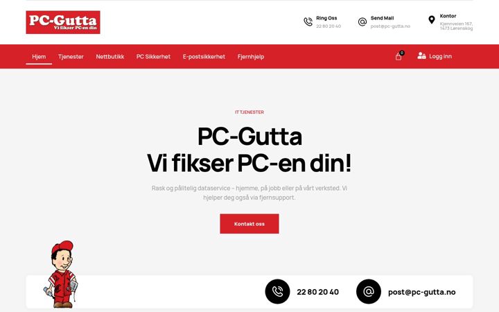 Snímek obrazovky pc-gutta.no