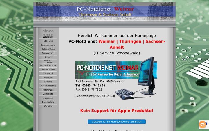 Skærmbillede af pc-notdienst-weimar.de