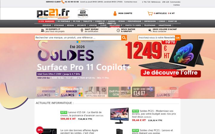 Screenshot of pc21.fr