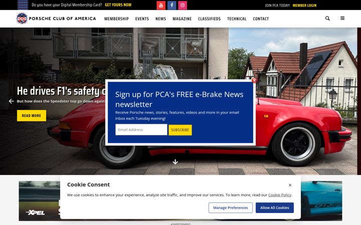 Screenshot of pca.org