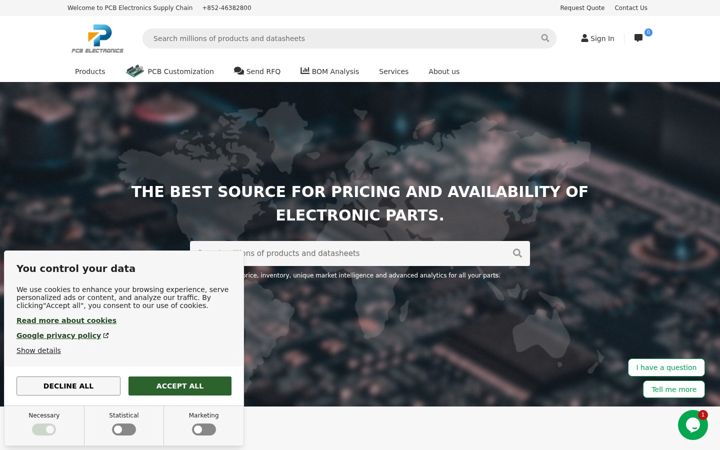 Snímek obrazovky pcbelectronics.com