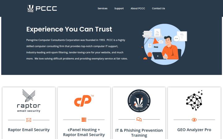 Screenshot von pccc.com