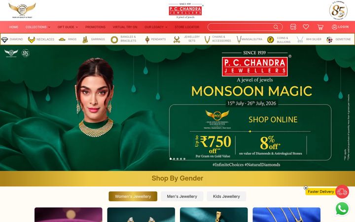 Screenshot of pcchandraindia.com