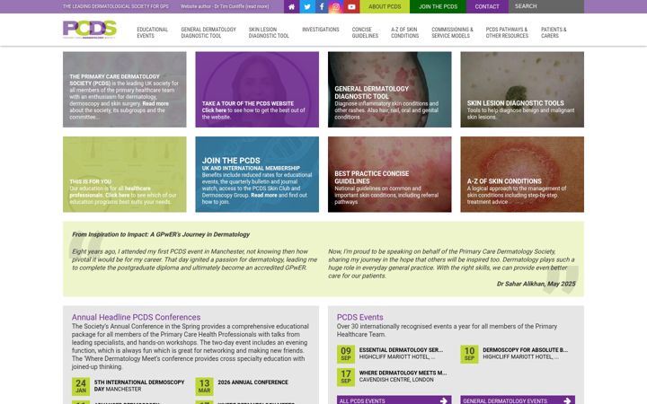 Screenshot of pcds.org.uk