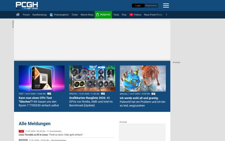 Screenshot van pcgameshardware.de