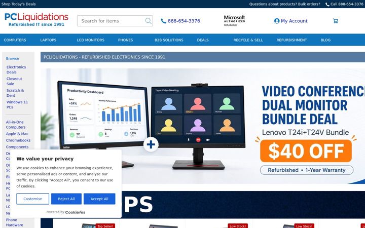 Screenshot of pcliquidations.com