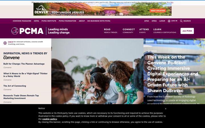 Screenshot of pcma.org