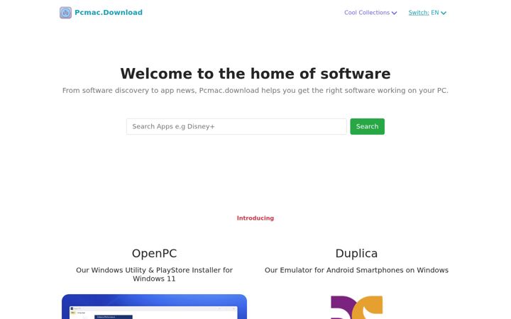 Screenshot of pcmac.download