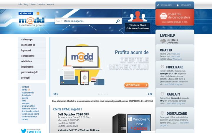 Screenshot of pcmadd.com
