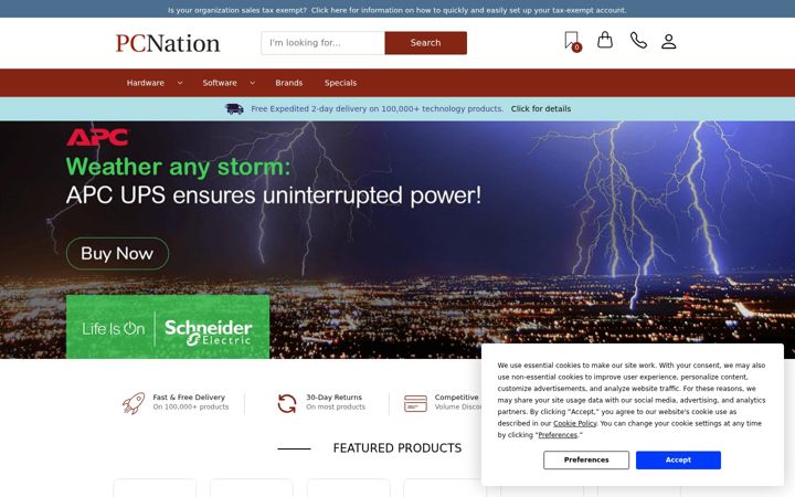Screenshot of pcnation.com