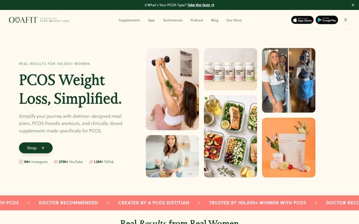 Screenshot ta' pcosweightloss.org
