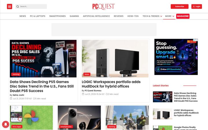 Capture d'écran de pcquest.com
