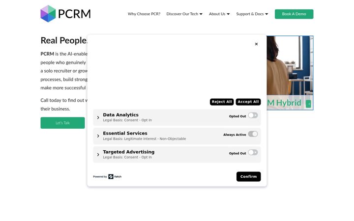 Screenshot of pcrecruiter.net
