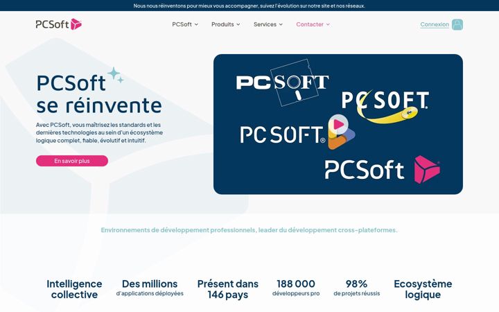 Screenshot of pcsoft.fr