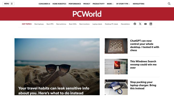 Екранна снимка на pcworld.com