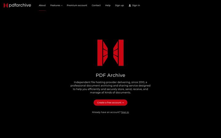 Screenshot of pdf-archive.com