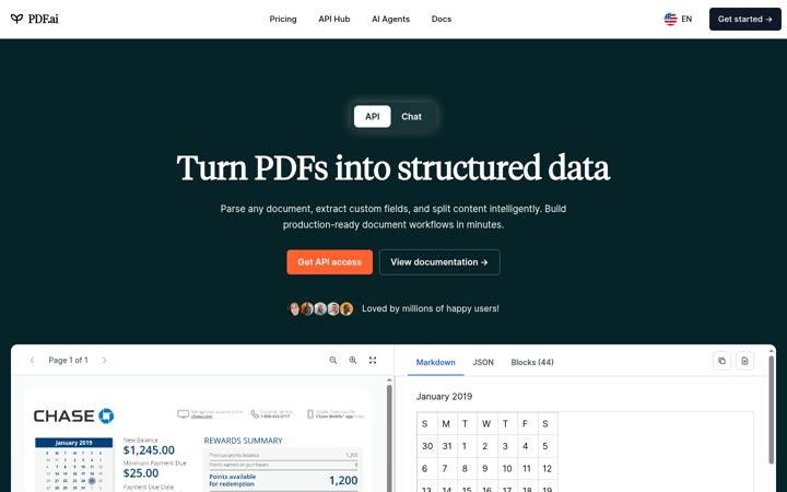 Screenshot of pdf.ai