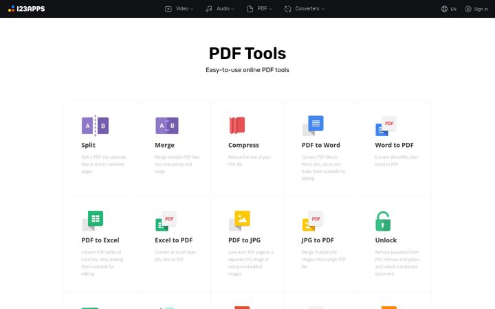 Screenshot of pdf.io