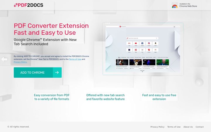 Screenshot of pdf2docs.com