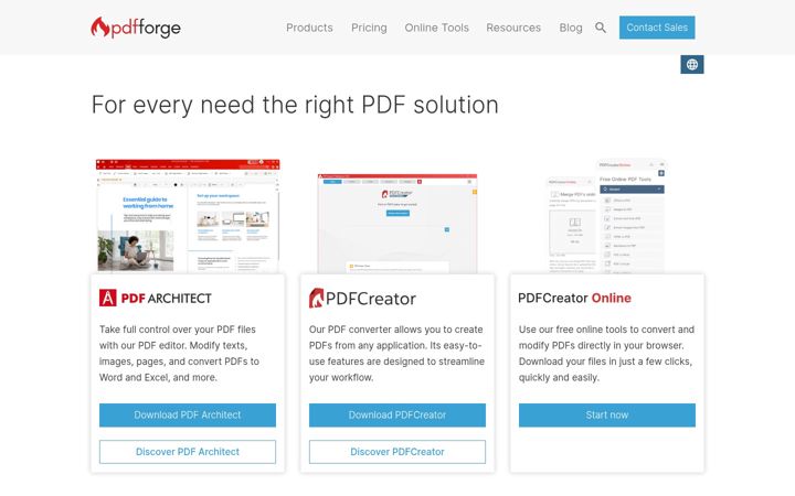 Screenshot του pdfforge.org
