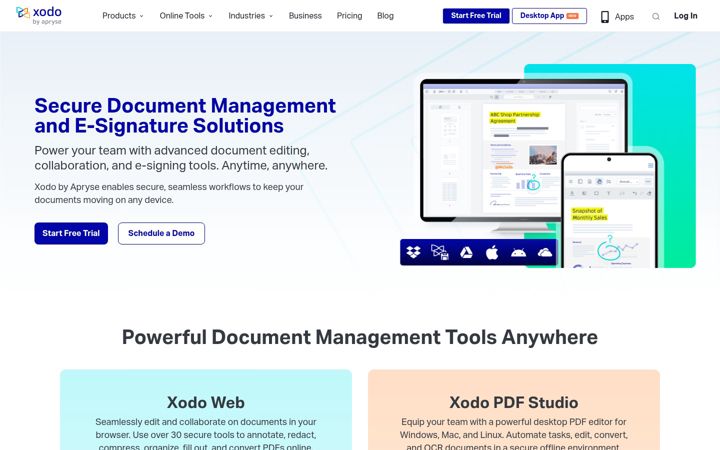 Screenshot of pdfonline.com