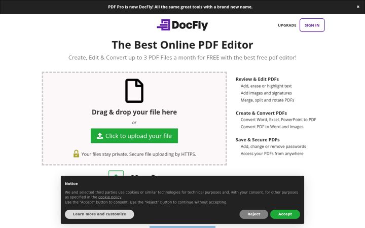 Screenshot of pdfpro.co