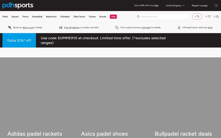 Screenshot of pdhsports.com