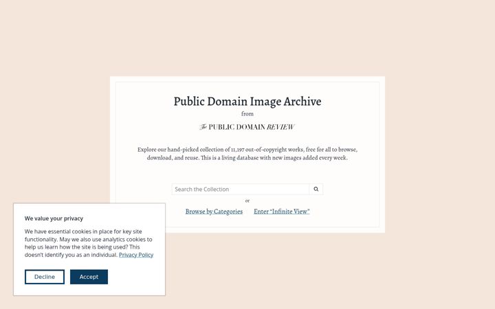 Screenshot of pdimagearchive.org