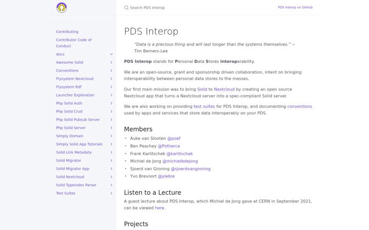 Screenshot of pdsinterop.org