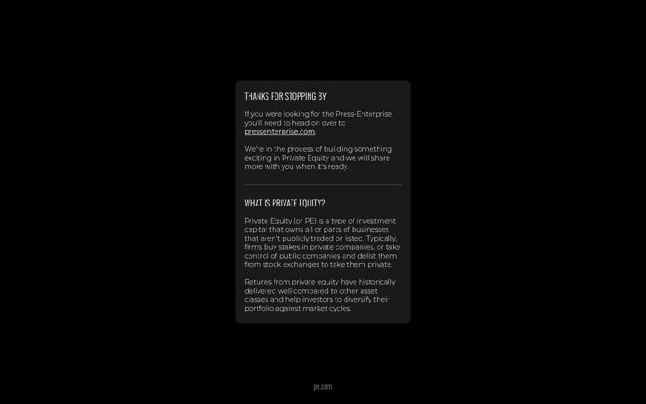 Screenshot van pe.com