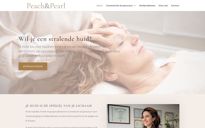 Screenshot ta' peachpearl.nl