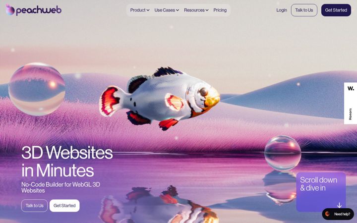 Snímek obrazovky peachworlds.com