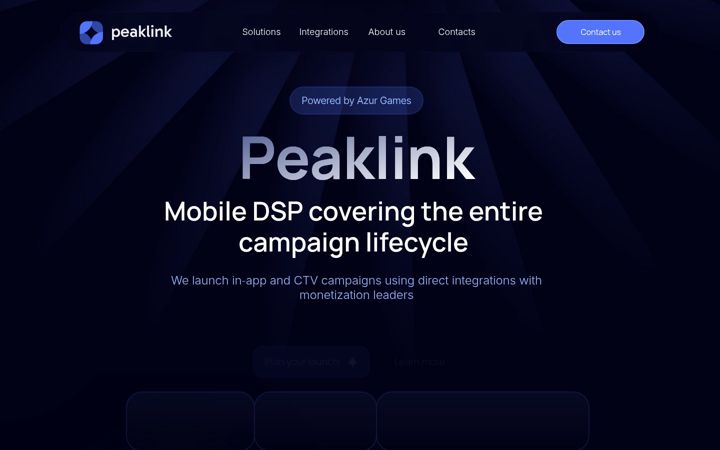 Screenshot of peaklink.io
