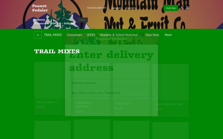 Screenshot of peanutpedaler.com