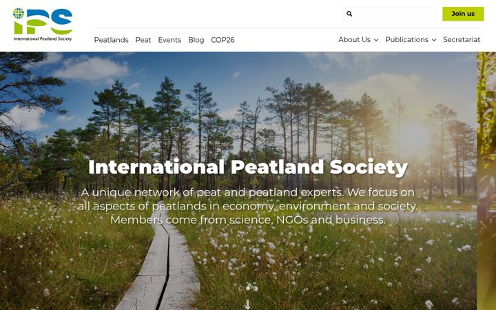 Screenshot of peatlands.org
